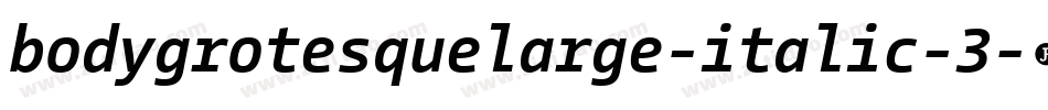 bodygrotesquelarge-italic-3字体转换
