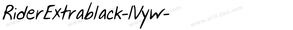 RiderExtrablack-lVyw字体转换