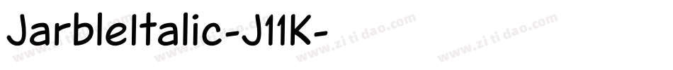 JarbleItalic-J11K字体转换