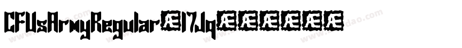 CfUsArmyRegular-l7Jq字体转换