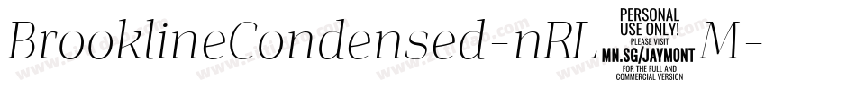 BrooklineCondensed-nRL3M字体转换