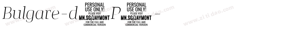 Bulgare-d1P6字体转换