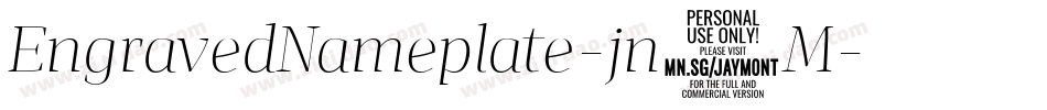 EngravedNameplate-jn3M字体转换