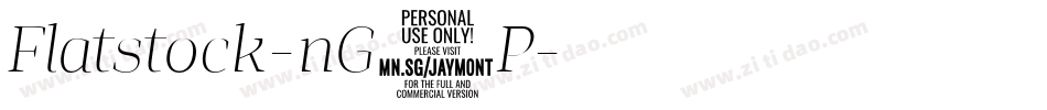 Flatstock-nG1P字体转换