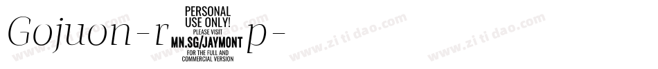 Gojuon-r1p字体转换
