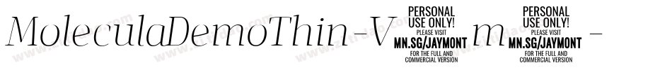 MoleculaDemoThin-V3m6字体转换