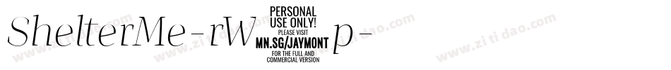 ShelterMe-rW1p字体转换