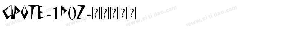 Cipote-1p0Z字体转换