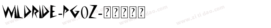 WildRide-pg0Z字体转换 WildRide-pg0Z字体转换