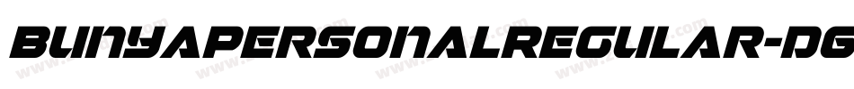 BunyaPersonalRegular-dG3g字体转换