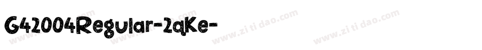 G42004Regular-2qKe字体转换
