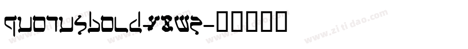 Quotusbold-Y8W2字体转换