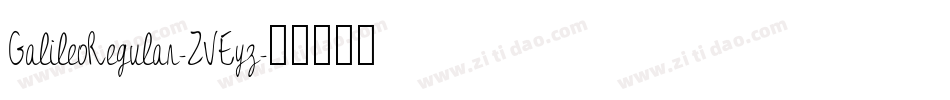GalileoRegular-ZVEyz字体转换