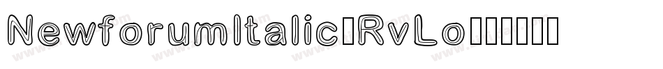NewforumItalic-RvLo字体转换