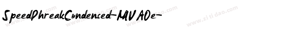 SpeedPhreakCondensed-MVAOe字体转换