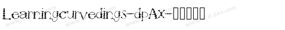 Learningcurvedings-dpAx字体转换