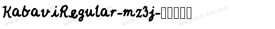 KabaviRegular-mz3j字体转换