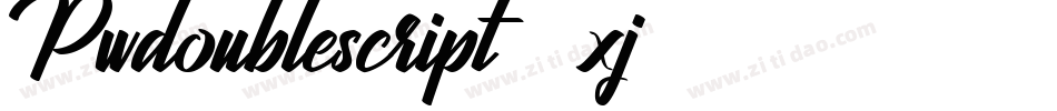 Pwdoublescript-52xj字体转换