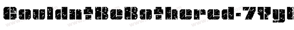 CouldntBeBothered-7YyE字体转换