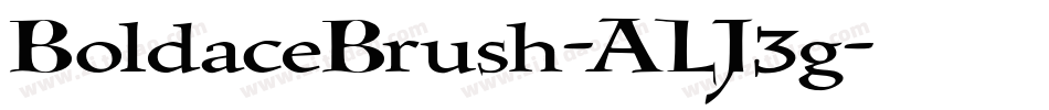 BoldaceBrush-ALJ3g字体转换