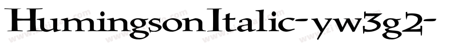 HumingsonItalic-yw3g2字体转换
