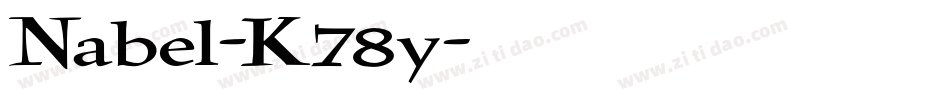 Nabel-K78y字体转换