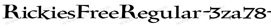 RickiesFreeRegular-3za78字体转换