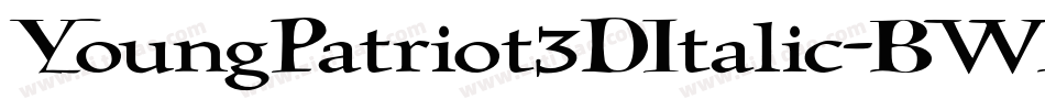 YoungPatriot3DItalic-BWB78字体转换