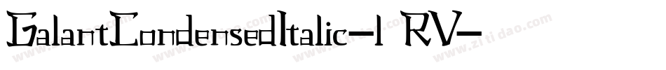 GalantCondensedItalic-l1RV字体转换