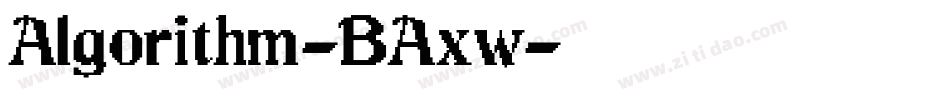 Algorithm-BAxw字体转换