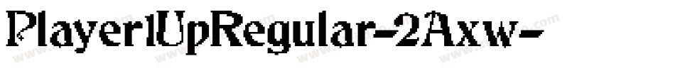 Player1UpRegular-2Axw字体转换