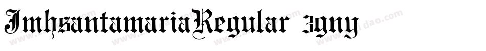JmhsantamariaRegular-3gny字体转换