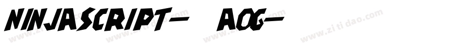 Ninjascript-8aOg字体转换