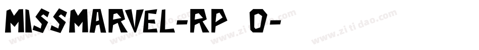 MissMarvel-rP6O字体转换