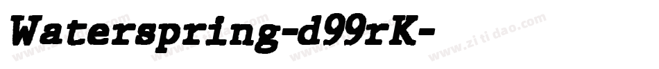 Waterspring-d99rK字体转换