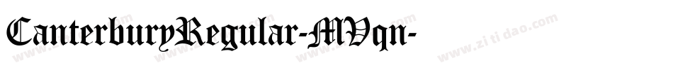 CanterburyRegular-MVqn字体转换