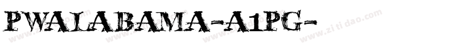 Pwalabama-a1Pg字体转换