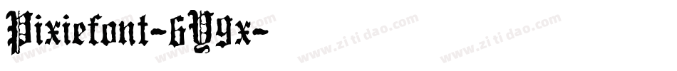 Pixiefont-6Y9x字体转换