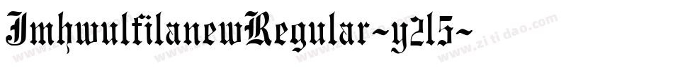 JmhwulfilanewRegular-y2l5字体转换
