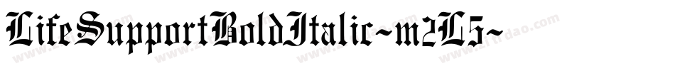LifeSupportBoldItalic-m2L5字体转换