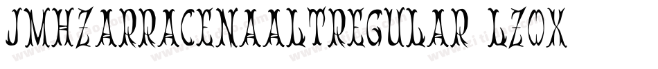 JmhzarracenaaltRegular-lzoX字体转换