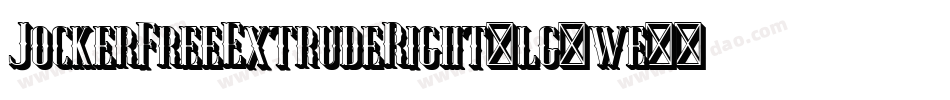 JockerFreeExtrudeRight-lg9we字体转换