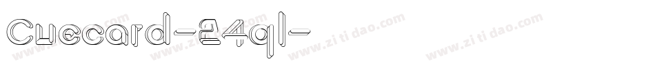 Cuecard-24ql字体转换