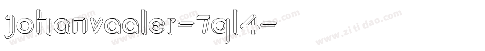 Johanvaaler-7ql4字体转换
