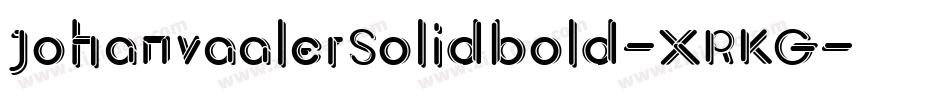 JohanvaalerSolidbold-XRKG字体转换