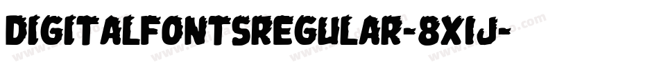 DigitalFontsRegular-8x1J字体转换