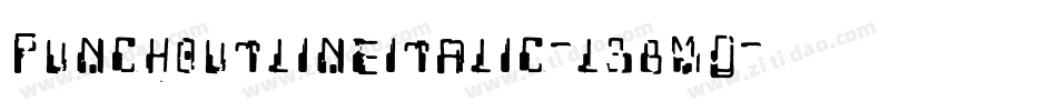PunchOutlineItalic-L38mD字体转换