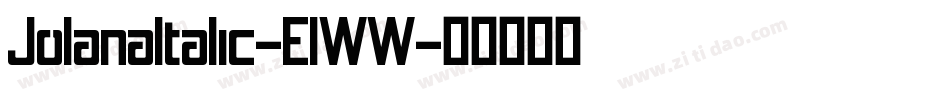 JolanaItalic-E1WW字体转换