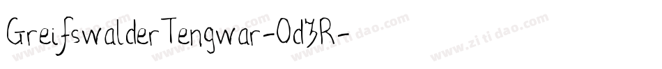 GreifswalderTengwar-0d3R字体转换