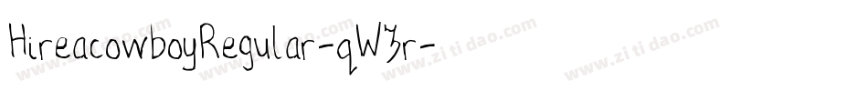HireacowboyRegular-qW3r字体转换